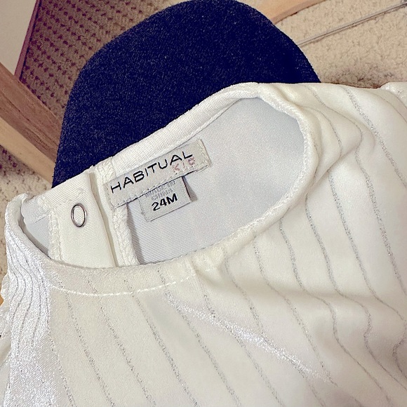 NWOT Habitual Striped Velour Bow Dress - Picture 3 of 4